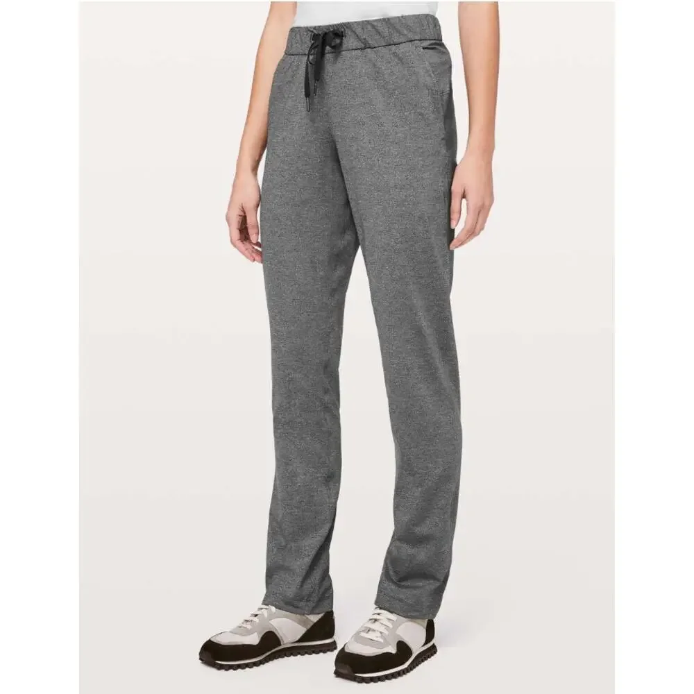 Lululemon Women's On The Fly Pant, Heathered Black, Size 4 Tall, Like New